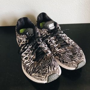 Black and White Nike Running Shoes